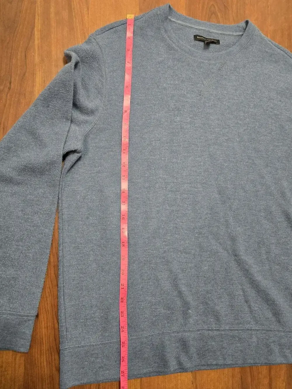 Banana Republic Sweater Mens L Blue Cotton Blend Crewneck Casual Minimalist Boho